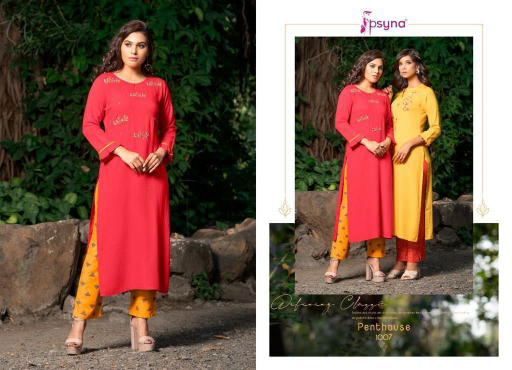Penthouse By Psyna Kurtis With Bottom Catalog